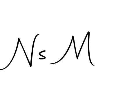 Make a beautiful signature design for name Ns M. Use this online signature maker to create a handwritten signature for free. Ns M signature style 10 images and pictures png