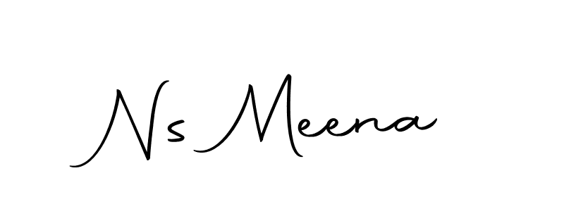 You should practise on your own different ways (Autography-DOLnW) to write your name (Ns Meena) in signature. don't let someone else do it for you. Ns Meena signature style 10 images and pictures png