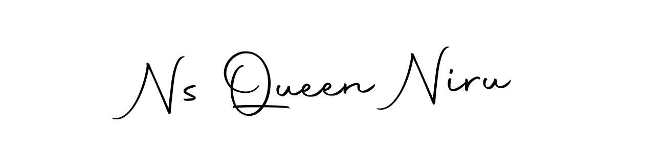 Design your own signature with our free online signature maker. With this signature software, you can create a handwritten (Autography-DOLnW) signature for name Ns Queen Niru. Ns Queen Niru signature style 10 images and pictures png