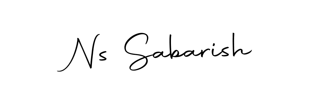 Create a beautiful signature design for name Ns Sabarish. With this signature (Autography-DOLnW) fonts, you can make a handwritten signature for free. Ns Sabarish signature style 10 images and pictures png