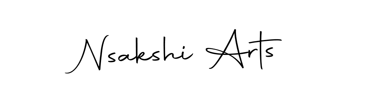 Use a signature maker to create a handwritten signature online. With this signature software, you can design (Autography-DOLnW) your own signature for name Nsakshi Arts. Nsakshi Arts signature style 10 images and pictures png
