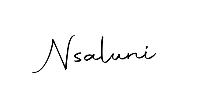 Nsaluni stylish signature style. Best Handwritten Sign (Autography-DOLnW) for my name. Handwritten Signature Collection Ideas for my name Nsaluni. Nsaluni signature style 10 images and pictures png