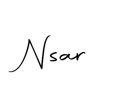 Nsar stylish signature style. Best Handwritten Sign (Autography-DOLnW) for my name. Handwritten Signature Collection Ideas for my name Nsar. Nsar signature style 10 images and pictures png