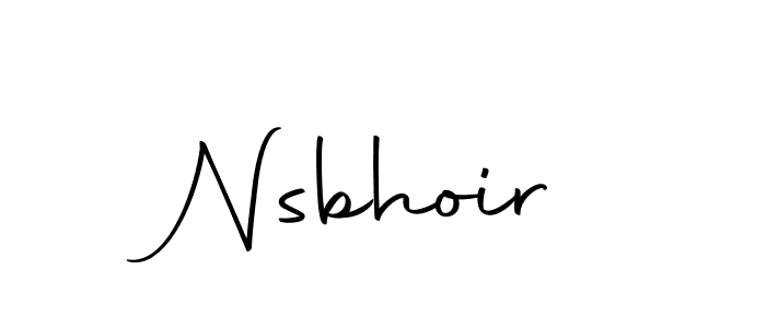 Make a beautiful signature design for name Nsbhoir. Use this online signature maker to create a handwritten signature for free. Nsbhoir signature style 10 images and pictures png