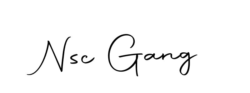 How to make Nsc Gang signature? Autography-DOLnW is a professional autograph style. Create handwritten signature for Nsc Gang name. Nsc Gang signature style 10 images and pictures png