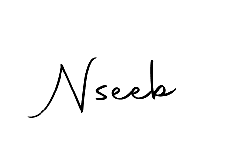 Make a beautiful signature design for name Nseeb. Use this online signature maker to create a handwritten signature for free. Nseeb signature style 10 images and pictures png