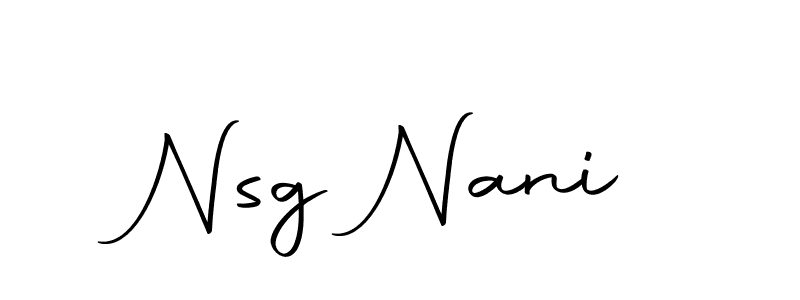 The best way (Autography-DOLnW) to make a short signature is to pick only two or three words in your name. The name Nsg Nani include a total of six letters. For converting this name. Nsg Nani signature style 10 images and pictures png