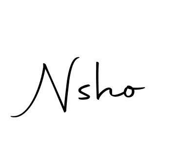Nsho stylish signature style. Best Handwritten Sign (Autography-DOLnW) for my name. Handwritten Signature Collection Ideas for my name Nsho. Nsho signature style 10 images and pictures png
