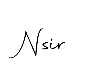 Nsir stylish signature style. Best Handwritten Sign (Autography-DOLnW) for my name. Handwritten Signature Collection Ideas for my name Nsir. Nsir signature style 10 images and pictures png