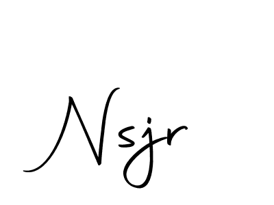 Create a beautiful signature design for name Nsjr. With this signature (Autography-DOLnW) fonts, you can make a handwritten signature for free. Nsjr signature style 10 images and pictures png