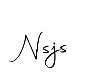 You should practise on your own different ways (Autography-DOLnW) to write your name (Nsjs) in signature. don't let someone else do it for you. Nsjs signature style 10 images and pictures png