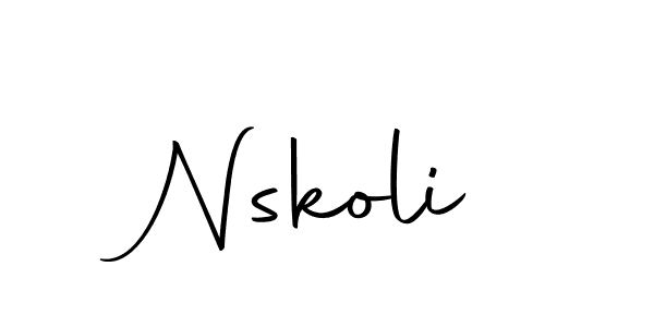 Use a signature maker to create a handwritten signature online. With this signature software, you can design (Autography-DOLnW) your own signature for name Nskoli. Nskoli signature style 10 images and pictures png