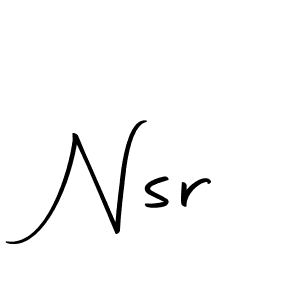 Make a beautiful signature design for name Nsr. With this signature (Autography-DOLnW) style, you can create a handwritten signature for free. Nsr signature style 10 images and pictures png