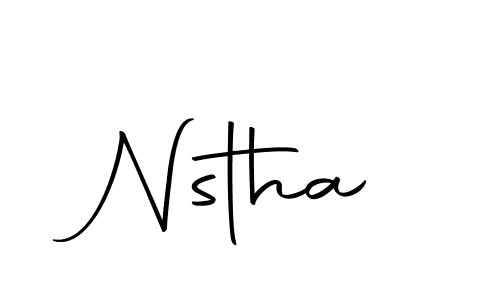 Make a beautiful signature design for name Nstha. With this signature (Autography-DOLnW) style, you can create a handwritten signature for free. Nstha signature style 10 images and pictures png