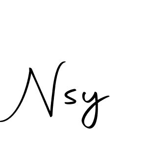 The best way (Autography-DOLnW) to make a short signature is to pick only two or three words in your name. The name Nsy include a total of six letters. For converting this name. Nsy signature style 10 images and pictures png
