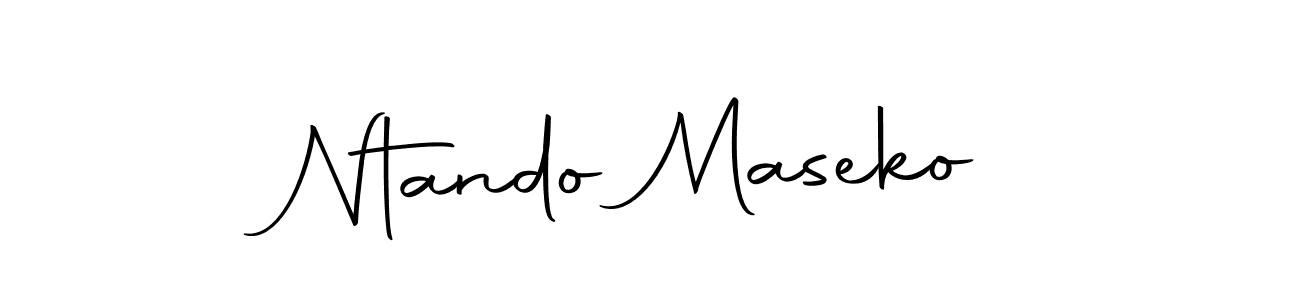 Design your own signature with our free online signature maker. With this signature software, you can create a handwritten (Autography-DOLnW) signature for name Ntando Maseko. Ntando Maseko signature style 10 images and pictures png