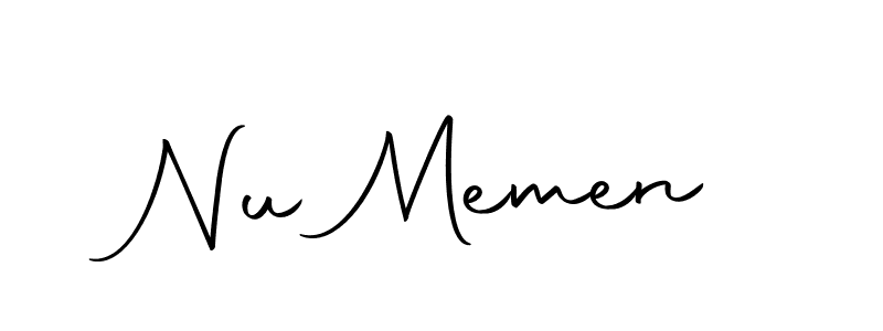 How to make Nu Memen signature? Autography-DOLnW is a professional autograph style. Create handwritten signature for Nu Memen name. Nu Memen signature style 10 images and pictures png