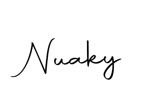 Design your own signature with our free online signature maker. With this signature software, you can create a handwritten (Autography-DOLnW) signature for name Nuaky. Nuaky signature style 10 images and pictures png