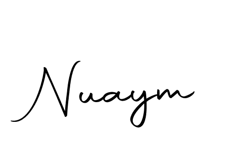Similarly Autography-DOLnW is the best handwritten signature design. Signature creator online .You can use it as an online autograph creator for name Nuaym. Nuaym signature style 10 images and pictures png