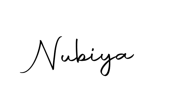 Design your own signature with our free online signature maker. With this signature software, you can create a handwritten (Autography-DOLnW) signature for name Nubiya. Nubiya signature style 10 images and pictures png