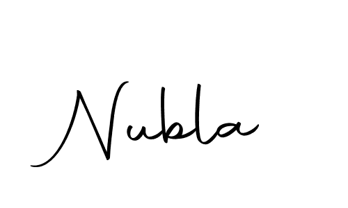 Create a beautiful signature design for name Nubla. With this signature (Autography-DOLnW) fonts, you can make a handwritten signature for free. Nubla signature style 10 images and pictures png