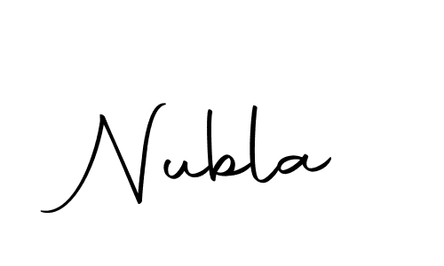 Create a beautiful signature design for name Nubla. With this signature (Autography-DOLnW) fonts, you can make a handwritten signature for free. Nubla signature style 10 images and pictures png