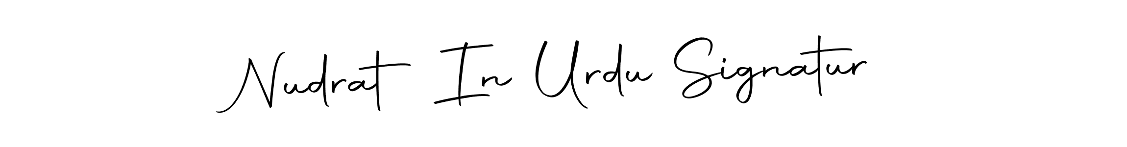 Create a beautiful signature design for name Nudrat In Urdu Signatur. With this signature (Autography-DOLnW) fonts, you can make a handwritten signature for free. Nudrat In Urdu Signatur signature style 10 images and pictures png