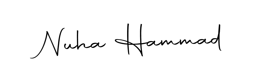 How to make Nuha Hammad name signature. Use Autography-DOLnW style for creating short signs online. This is the latest handwritten sign. Nuha Hammad signature style 10 images and pictures png