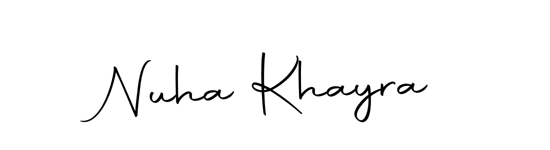 Make a beautiful signature design for name Nuha Khayra. Use this online signature maker to create a handwritten signature for free. Nuha Khayra signature style 10 images and pictures png