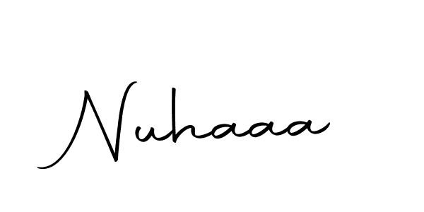 Design your own signature with our free online signature maker. With this signature software, you can create a handwritten (Autography-DOLnW) signature for name Nuhaaa. Nuhaaa signature style 10 images and pictures png