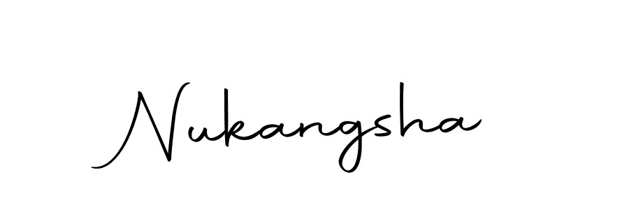 Make a beautiful signature design for name Nukangsha. With this signature (Autography-DOLnW) style, you can create a handwritten signature for free. Nukangsha signature style 10 images and pictures png