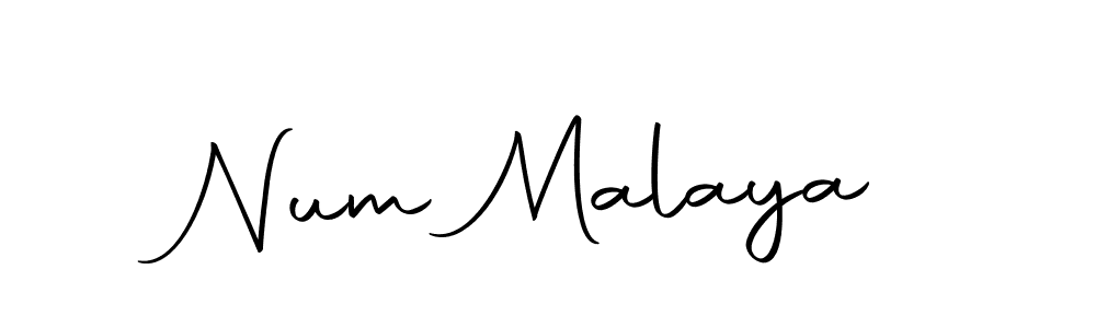 Create a beautiful signature design for name Num Malaya. With this signature (Autography-DOLnW) fonts, you can make a handwritten signature for free. Num Malaya signature style 10 images and pictures png