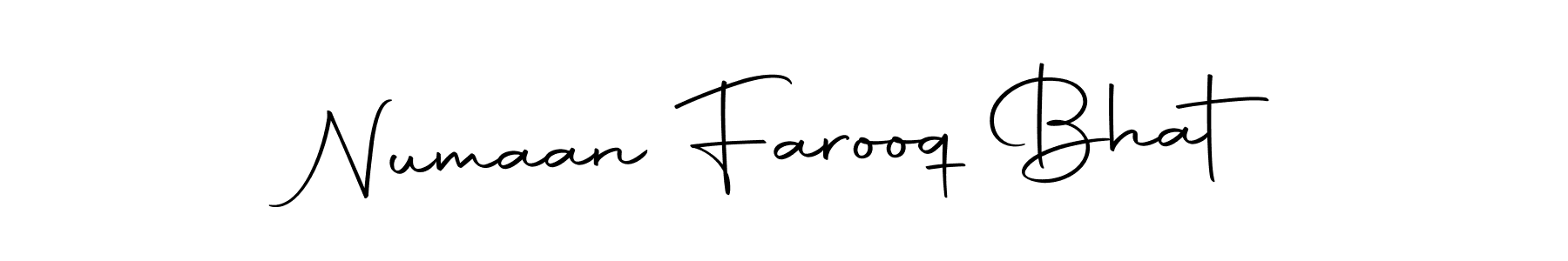 How to make Numaan Farooq Bhat name signature. Use Autography-DOLnW style for creating short signs online. This is the latest handwritten sign. Numaan Farooq Bhat signature style 10 images and pictures png