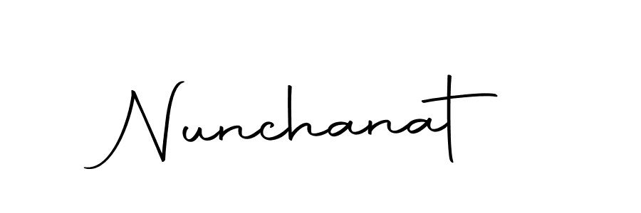 How to make Nunchanat name signature. Use Autography-DOLnW style for creating short signs online. This is the latest handwritten sign. Nunchanat signature style 10 images and pictures png