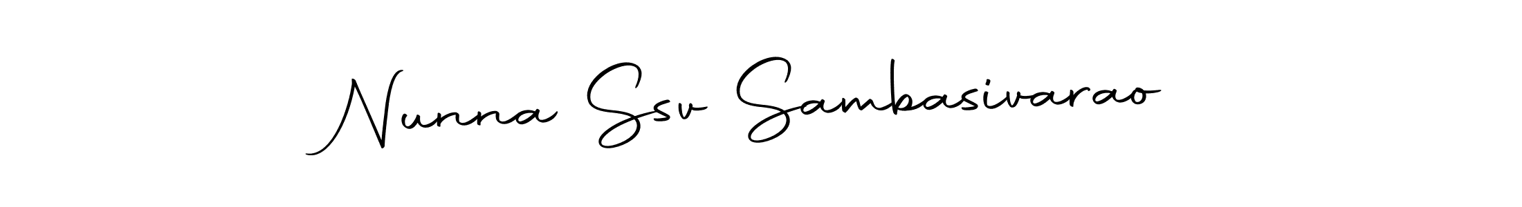 Make a beautiful signature design for name Nunna Ssv Sambasivarao. With this signature (Autography-DOLnW) style, you can create a handwritten signature for free. Nunna Ssv Sambasivarao signature style 10 images and pictures png