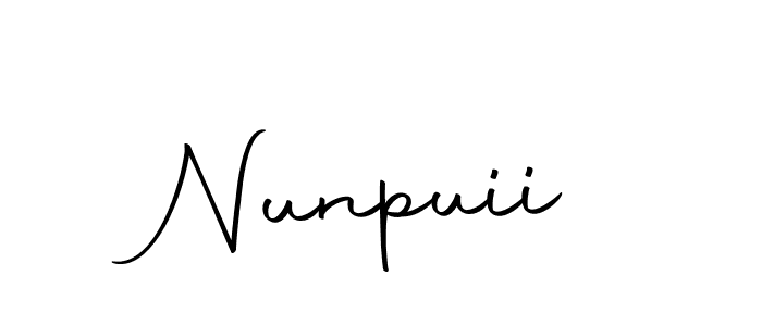 if you are searching for the best signature style for your name Nunpuii. so please give up your signature search. here we have designed multiple signature styles  using Autography-DOLnW. Nunpuii signature style 10 images and pictures png