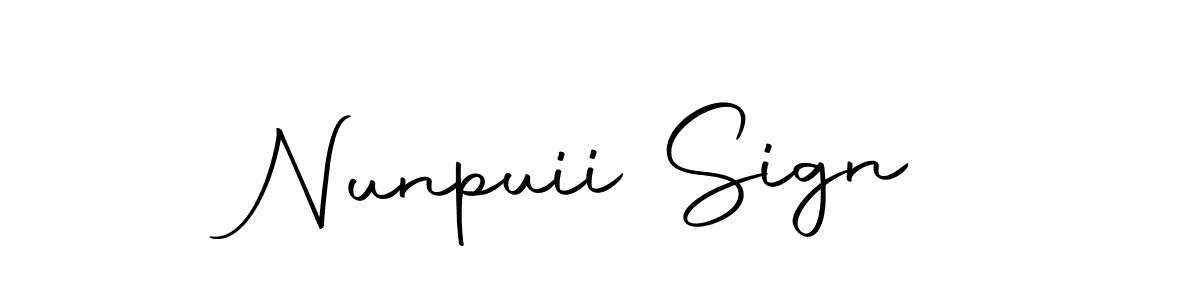 if you are searching for the best signature style for your name Nunpuii Sign. so please give up your signature search. here we have designed multiple signature styles  using Autography-DOLnW. Nunpuii Sign signature style 10 images and pictures png