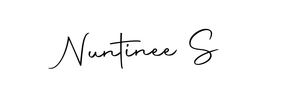 Create a beautiful signature design for name Nuntinee S. With this signature (Autography-DOLnW) fonts, you can make a handwritten signature for free. Nuntinee S signature style 10 images and pictures png