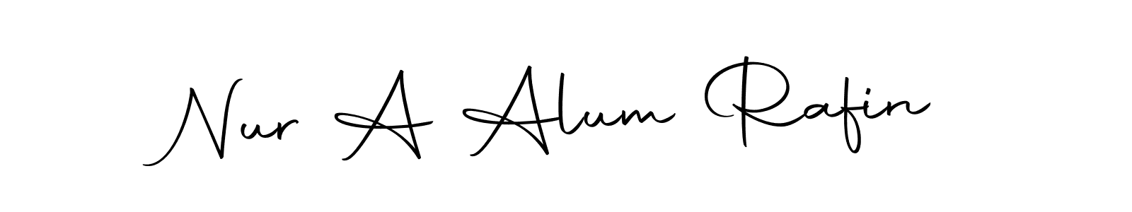 You should practise on your own different ways (Autography-DOLnW) to write your name (Nur A Alum Rafin) in signature. don't let someone else do it for you. Nur A Alum Rafin signature style 10 images and pictures png