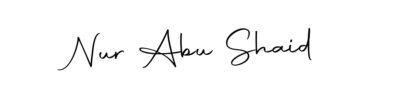 Design your own signature with our free online signature maker. With this signature software, you can create a handwritten (Autography-DOLnW) signature for name Nur Abu Shaid. Nur Abu Shaid signature style 10 images and pictures png