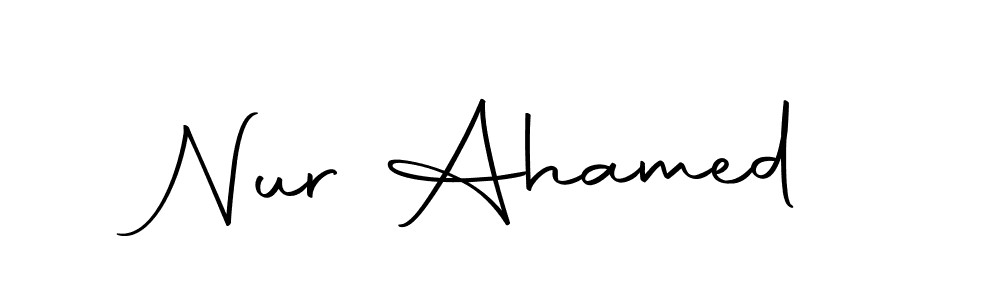 You can use this online signature creator to create a handwritten signature for the name Nur Ahamed. This is the best online autograph maker. Nur Ahamed signature style 10 images and pictures png