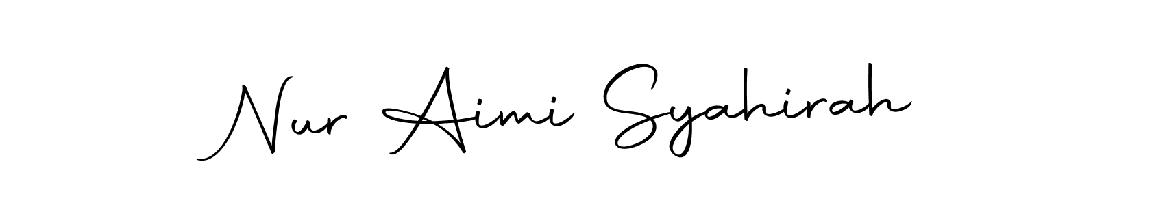 You should practise on your own different ways (Autography-DOLnW) to write your name (Nur Aimi Syahirah) in signature. don't let someone else do it for you. Nur Aimi Syahirah signature style 10 images and pictures png
