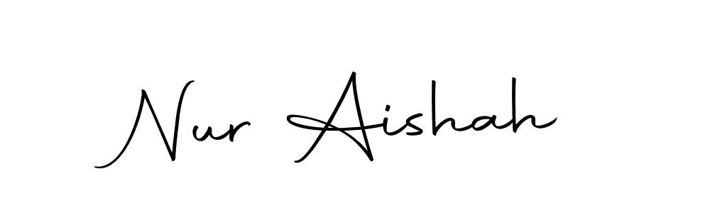 Here are the top 10 professional signature styles for the name Nur Aishah. These are the best autograph styles you can use for your name. Nur Aishah signature style 10 images and pictures png