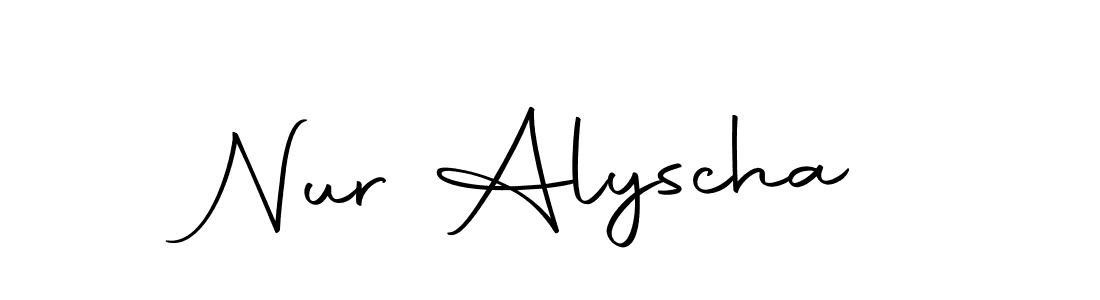 Make a short Nur Alyscha signature style. Manage your documents anywhere anytime using Autography-DOLnW. Create and add eSignatures, submit forms, share and send files easily. Nur Alyscha signature style 10 images and pictures png