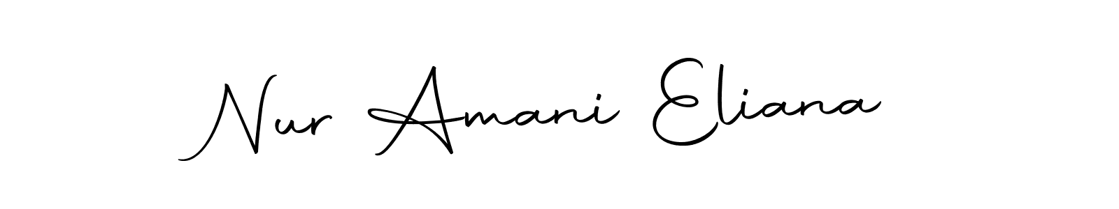 How to make Nur Amani Eliana signature? Autography-DOLnW is a professional autograph style. Create handwritten signature for Nur Amani Eliana name. Nur Amani Eliana signature style 10 images and pictures png