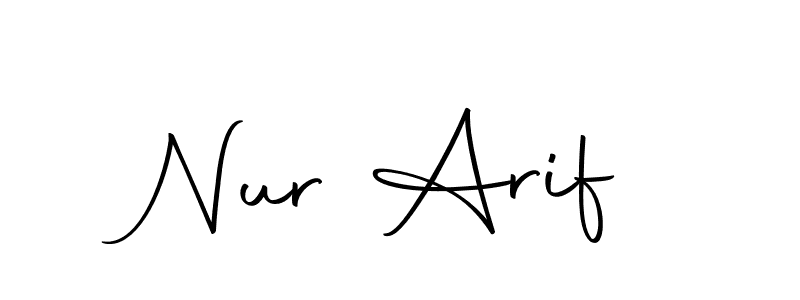 Make a beautiful signature design for name Nur Arif. With this signature (Autography-DOLnW) style, you can create a handwritten signature for free. Nur Arif signature style 10 images and pictures png