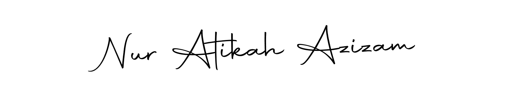 Make a short Nur Atikah Azizam signature style. Manage your documents anywhere anytime using Autography-DOLnW. Create and add eSignatures, submit forms, share and send files easily. Nur Atikah Azizam signature style 10 images and pictures png