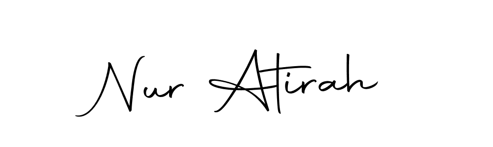 Nur Atirah stylish signature style. Best Handwritten Sign (Autography-DOLnW) for my name. Handwritten Signature Collection Ideas for my name Nur Atirah. Nur Atirah signature style 10 images and pictures png