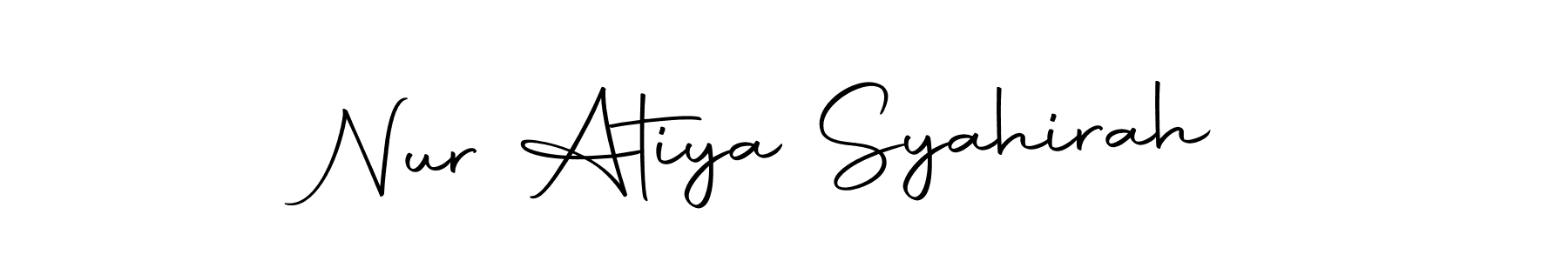 Make a short Nur Atiya Syahirah signature style. Manage your documents anywhere anytime using Autography-DOLnW. Create and add eSignatures, submit forms, share and send files easily. Nur Atiya Syahirah signature style 10 images and pictures png