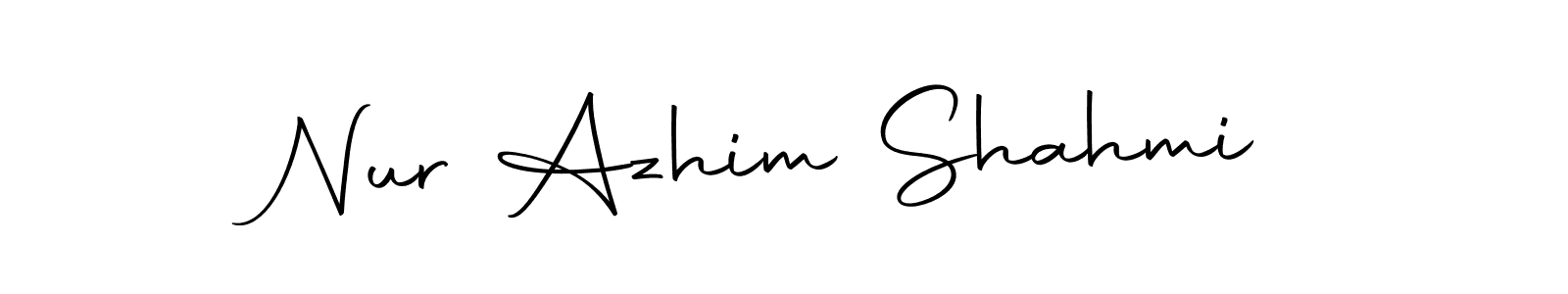 Make a beautiful signature design for name Nur Azhim Shahmi. With this signature (Autography-DOLnW) style, you can create a handwritten signature for free. Nur Azhim Shahmi signature style 10 images and pictures png